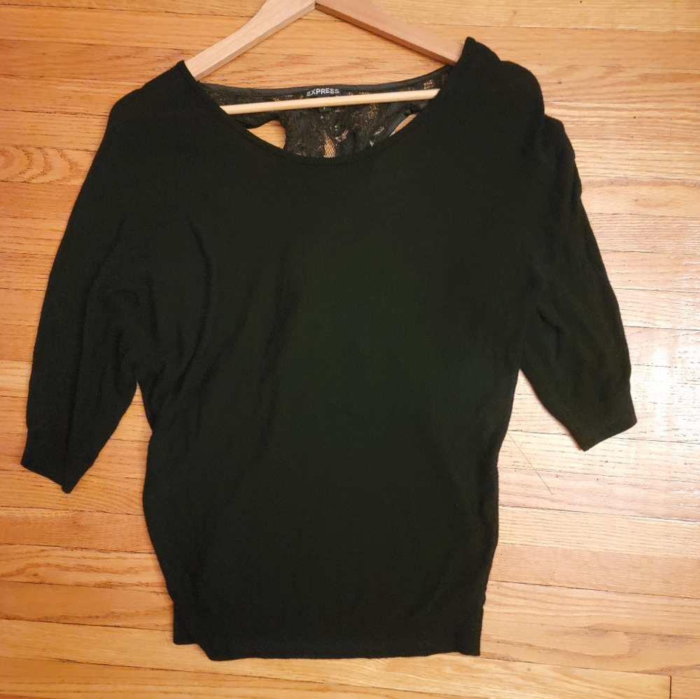 Express lace back sweater